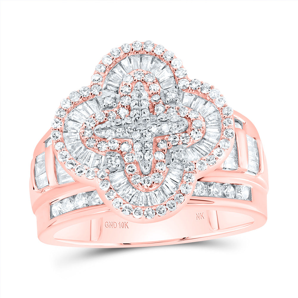 1 CTW-DIA NK FASHION CLOVER RING 7 Daisy Joyeria
