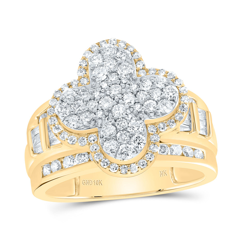 1 1/3CTW-DIA NK FASHION CLOVER RING 7 Daisy Joyeria
