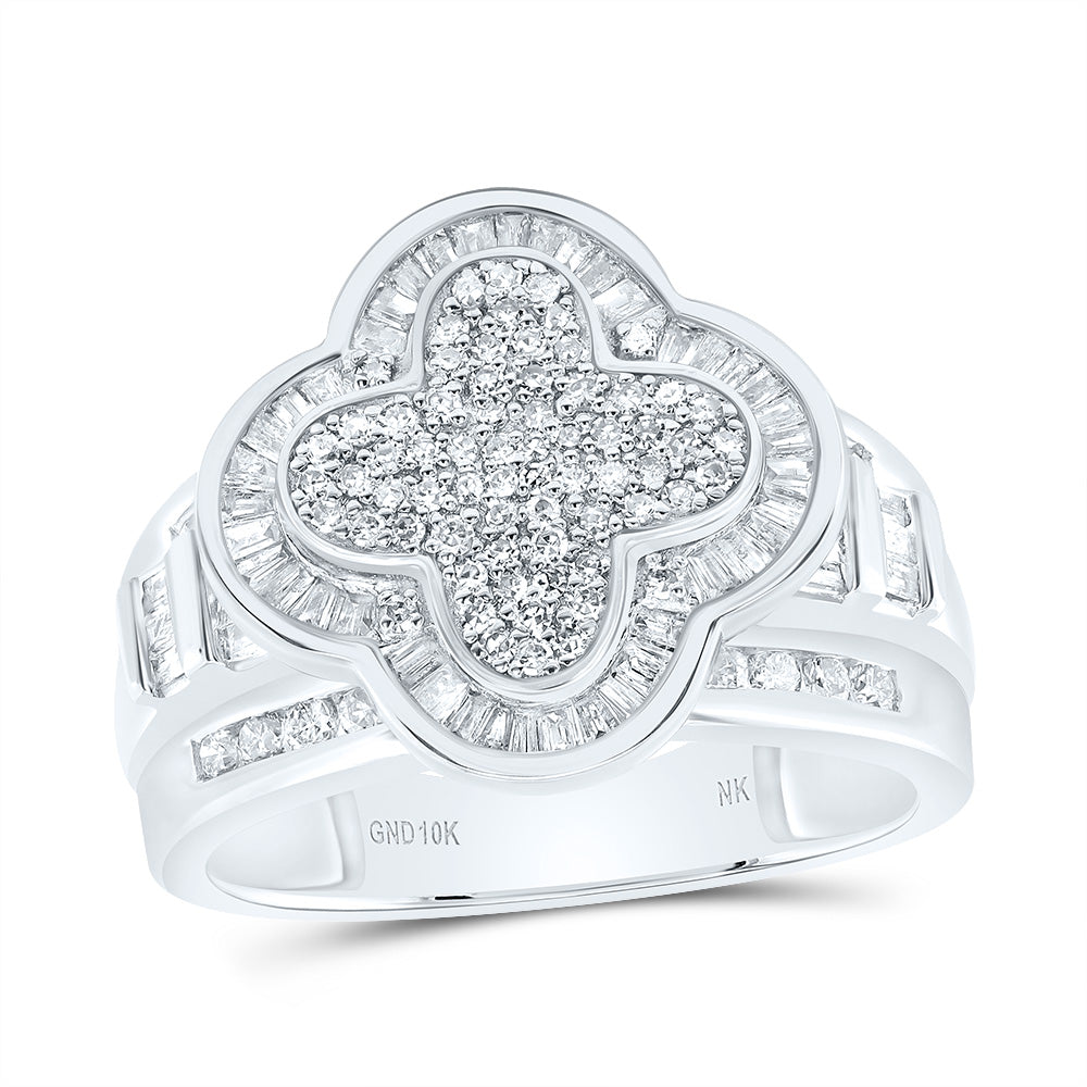 1 CTW-DIA NK FASHION CLOVER RING 7 Daisy Joyeria