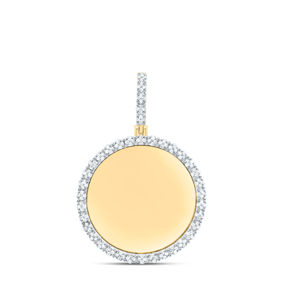 1/2CTW-NAT DIA NK FANUK MEMORY ROUND MENS CHARM Daisy Joyeria