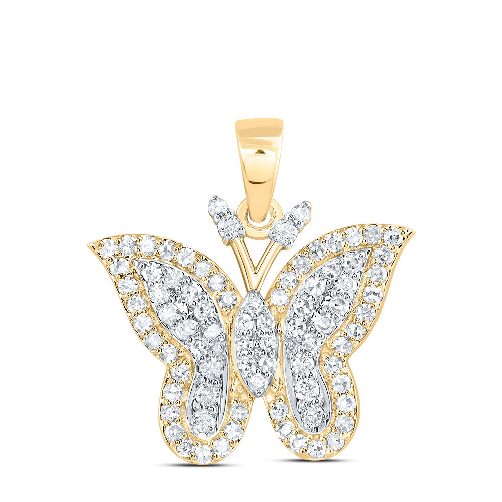 1/2CTW-NAT DIA NK FASHION BUTTERFLY PENDANT Daisy Joyeria