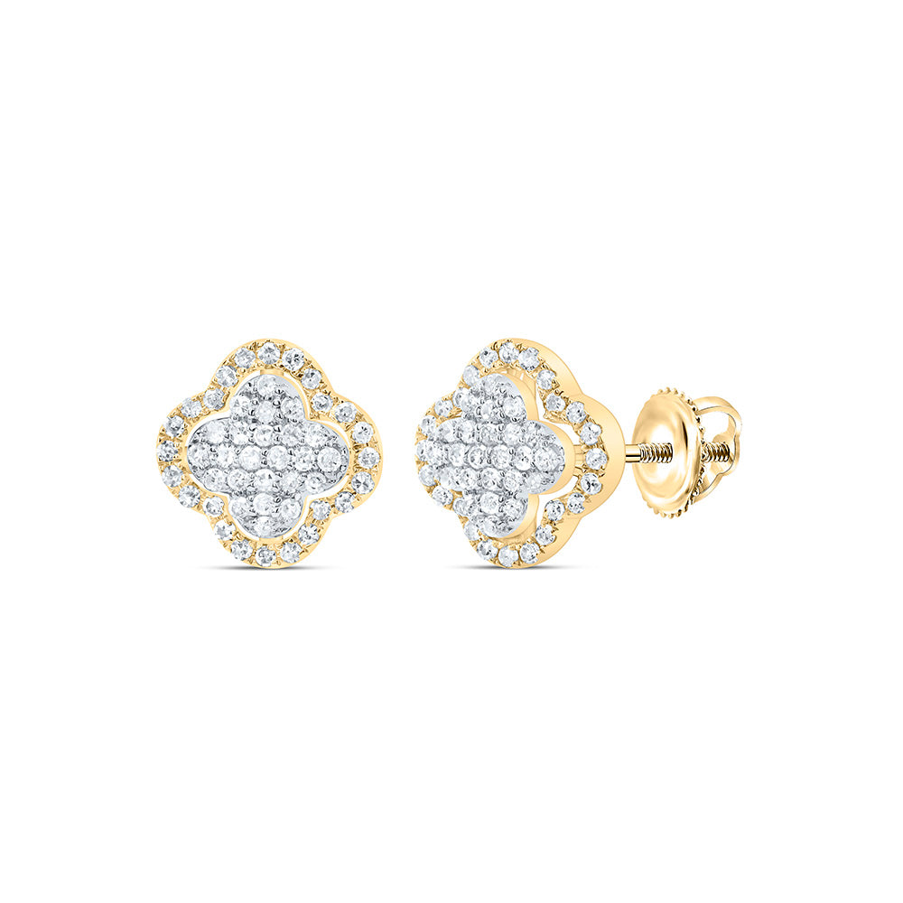 1/5CTW-DIA P1 GIFT CLOVER STUD EARRING Daisy Joyeria