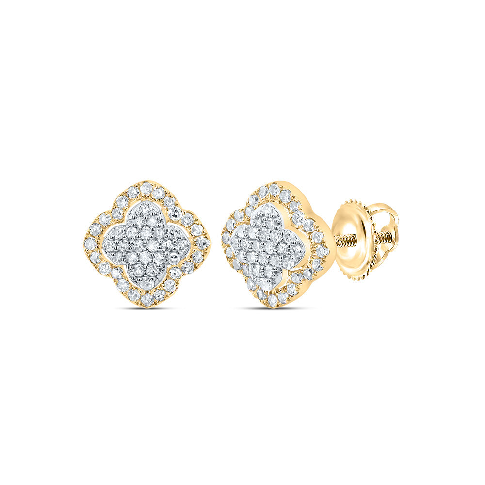 1/5CTW-DIA P1 GIFT CLOVER STUD EARRING Daisy Joyeria