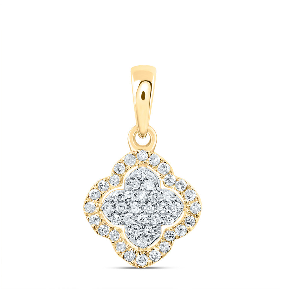 1/6CTW-DIA P1 GIFT CLOVER PENDANT Daisy Joyeria