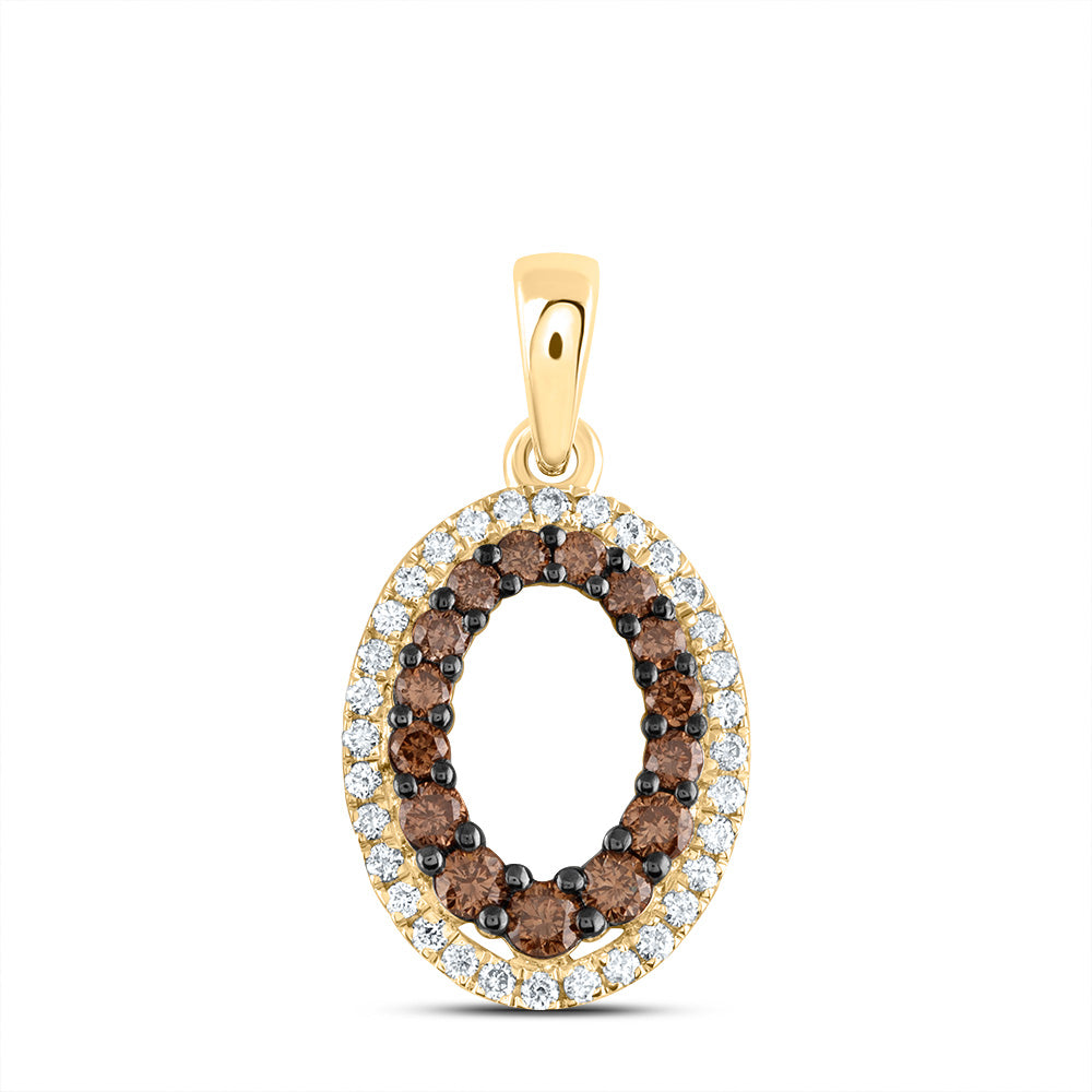 3/8CTW-DIA ANA M COGNAC NATURAL OVAL PENDANT Daisy Joyeria