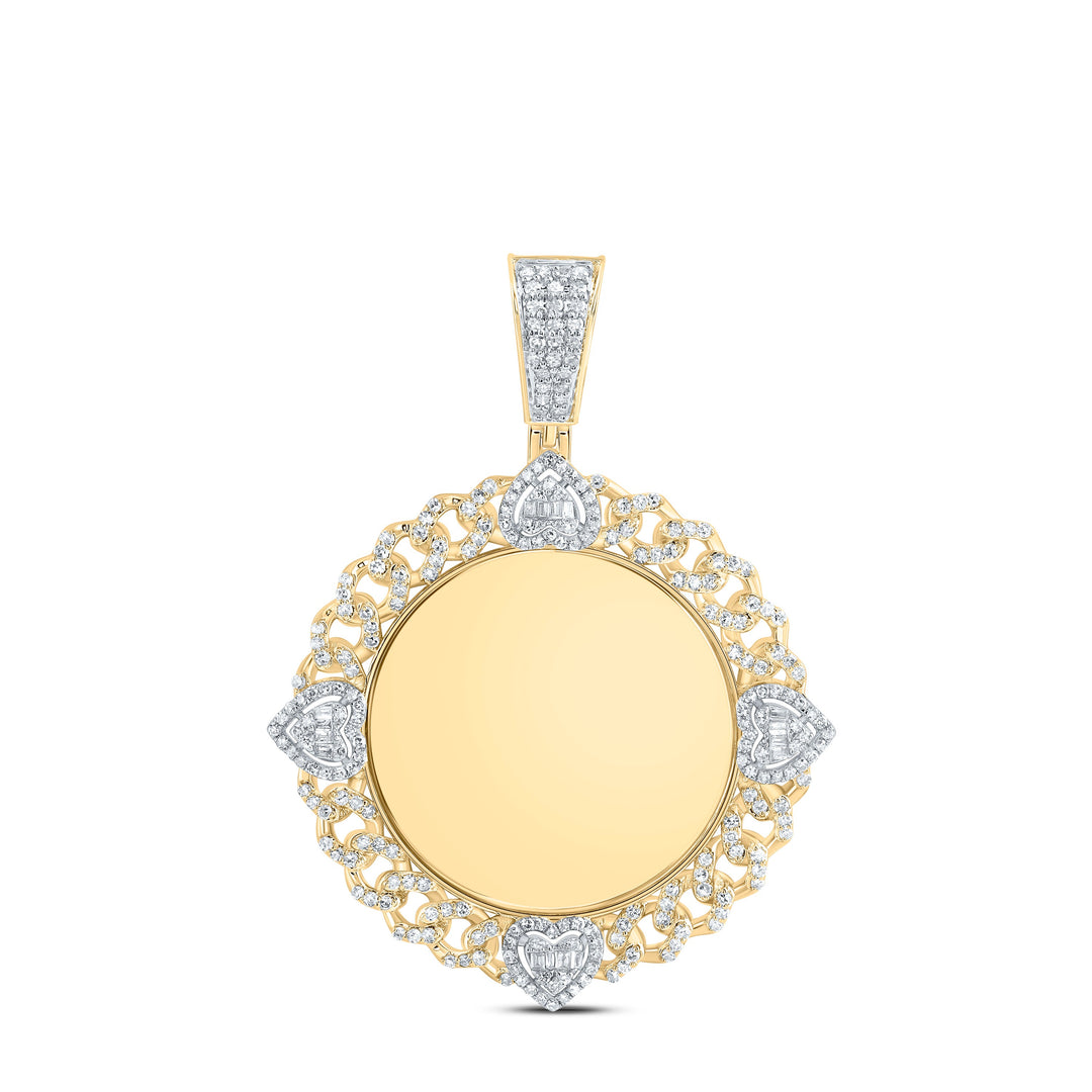 1CTW-NAT DIA NK MEMORY HEART MENS CHARM Daisy Joyeria