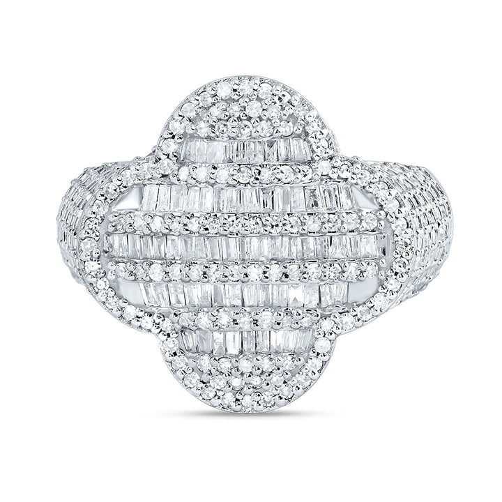 1 1/2CTW-NAT DIA NK CLOVER MEN'S RING 10 Daisy Joyeria