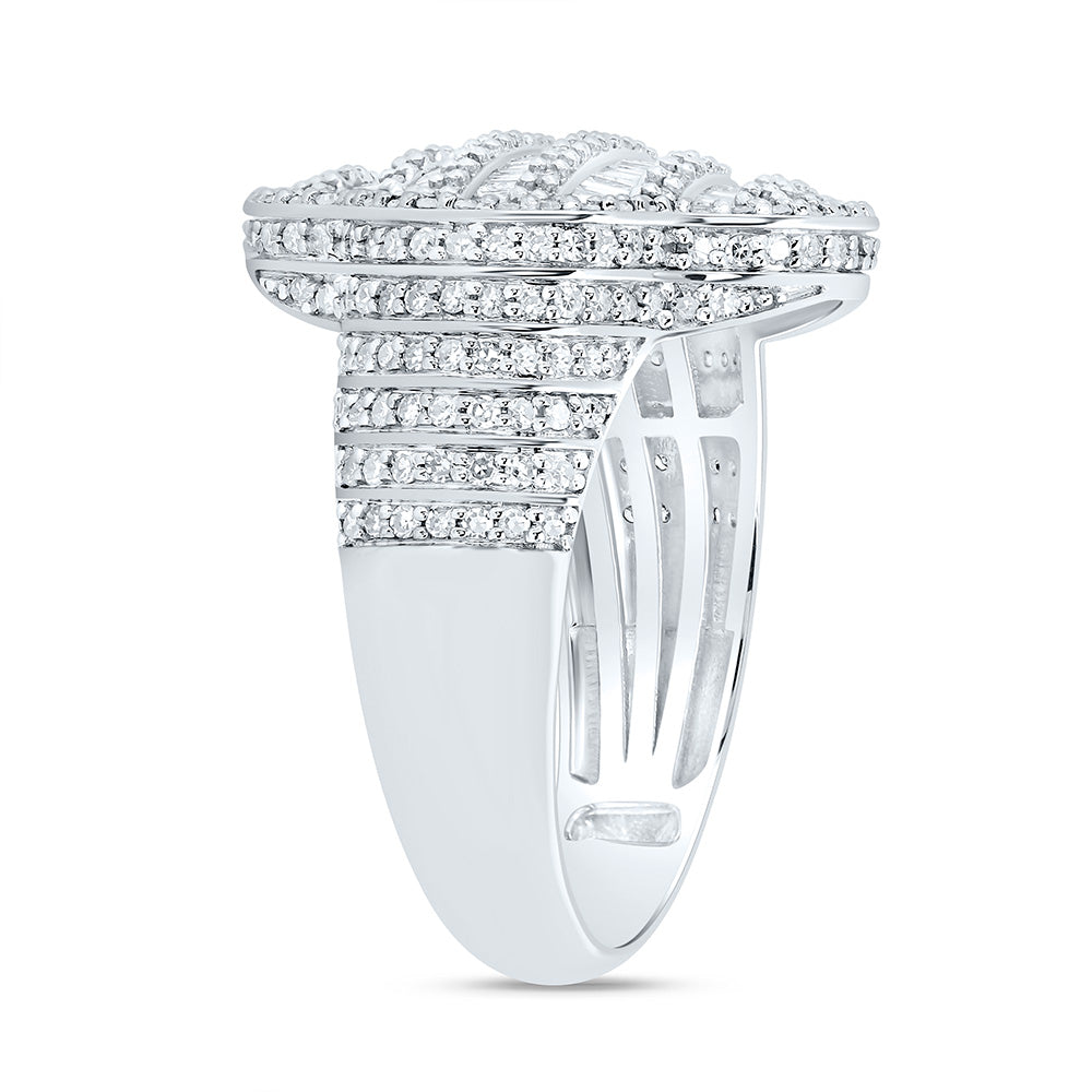 1 1/2CTW-NAT DIA NK CLOVER MEN'S RING 10 Daisy Joyeria