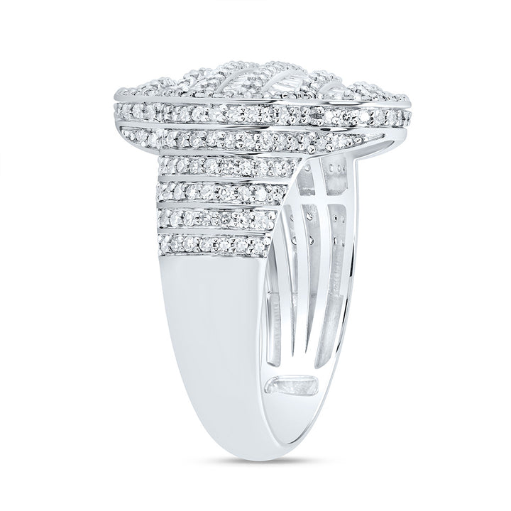 1 1/2CTW-NAT DIA NK CLOVER MEN'S RING 10 Daisy Joyeria