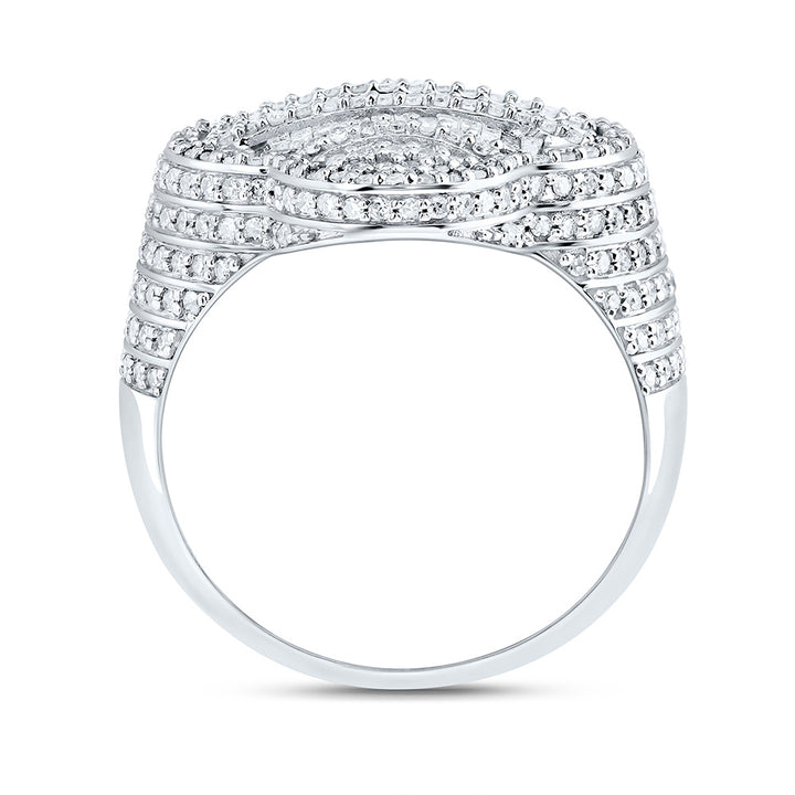 1 1/2CTW-NAT DIA NK CLOVER MEN'S RING 10 Daisy Joyeria