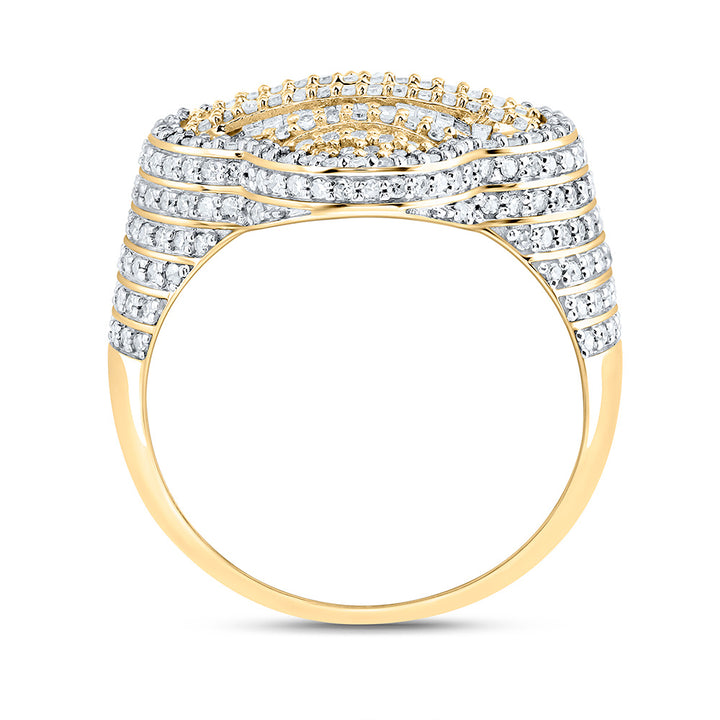 1 1/2CTW-NAT DIA NK FASHION CLOVER LADIES RING 7 Daisy Joyeria