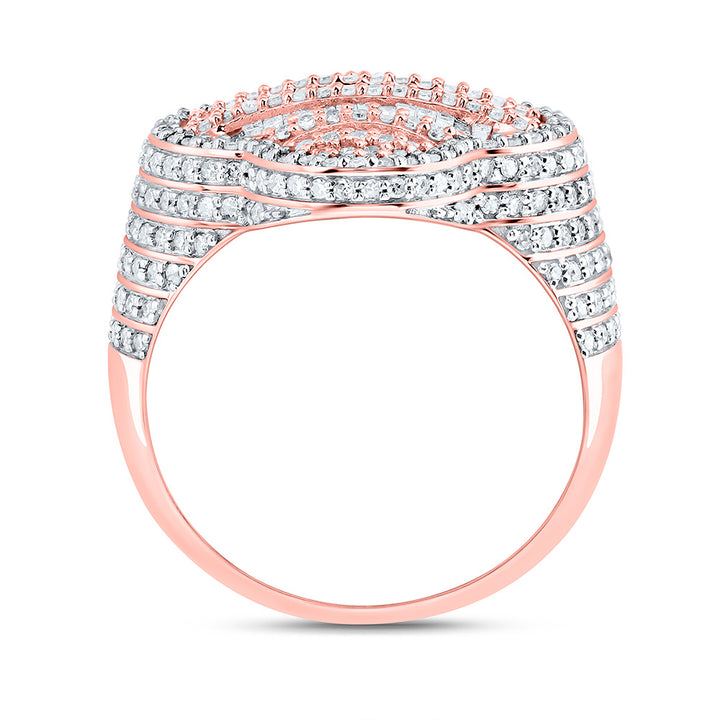 1 1/2CTW-NAT DIA NK FASHION CLOVER LADIES RING 7 Daisy Joyeria