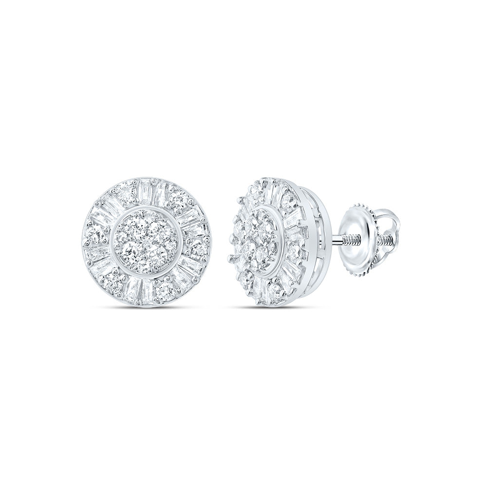 3/4CTW-NAT DIA NK FASHION ROUND STUD EARRING Daisy Joyeria