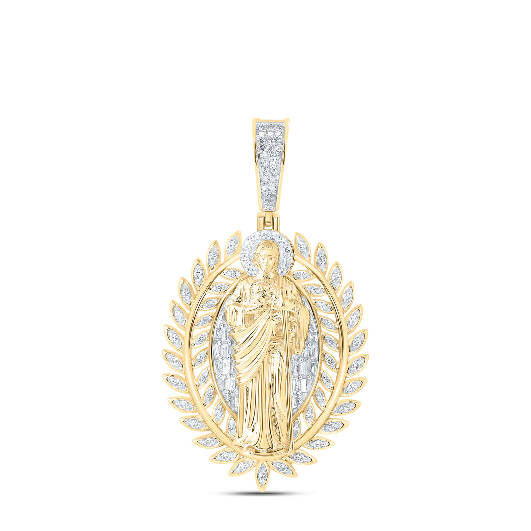 1/2CTW-DIA NK ST.JUDE MENS CHARM Daisy Joyeria