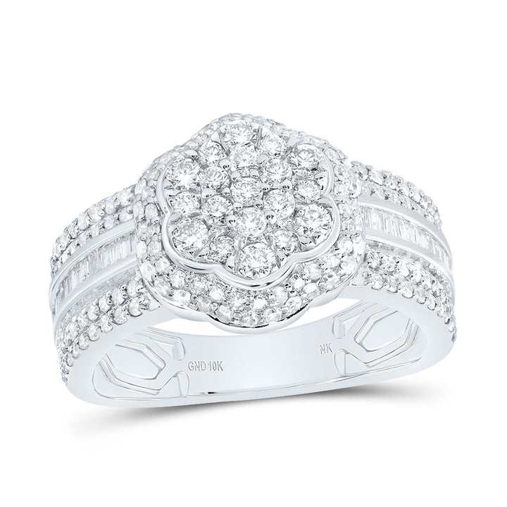 1CTW-DIA NK FASHION FLOWER RING 7 Daisy Joyeria
