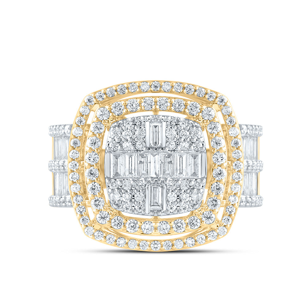 1 3/4CTW-DIA ANA M FASHION CUSHION BAGUETTE BRIDAL RING 7 Daisy Joyeria