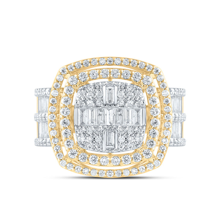 1 3/4CTW-DIA ANA M FASHION CUSHION BAGUETTE BRIDAL RING 7 Daisy Joyeria