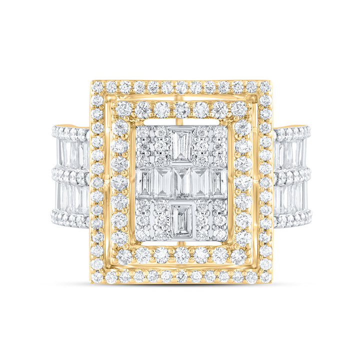 1 7/8CTW-DIA ANA M FASHION SQUARE BAGUETTE BRIDAL RING 7 Daisy Joyeria