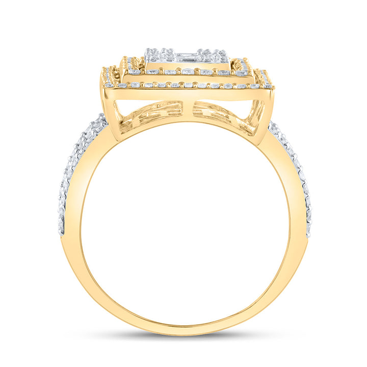 1 7/8CTW-DIA ANA M FASHION SQUARE BAGUETTE BRIDAL RING 7 Daisy Joyeria