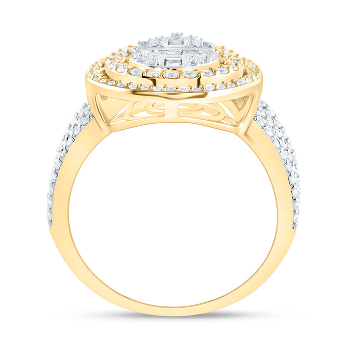 1 3/8CTW-DIA ANA M FASHION PEAR BAGUETTE BRIDAL RING 7 Daisy Joyeria