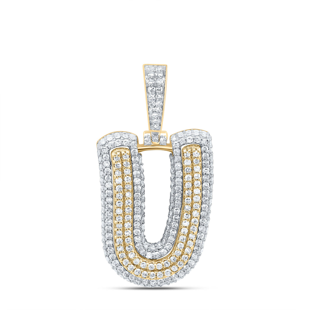 1 1/3CTW-DIA NK FASHION INITIAL "U" PENDANT Daisy Joyeria