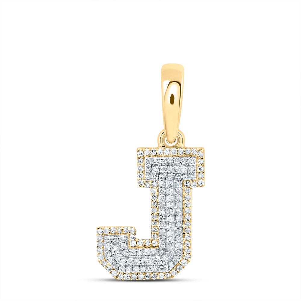 3/8CTW-DIA P1 GIFT INITIAL "J" PENDANT Daisy Joyeria
