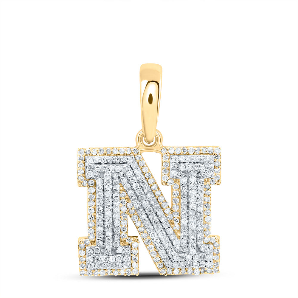 7/8CTW-DIA P1 GIFT INITIAL "N" PENDANT Daisy Joyeria