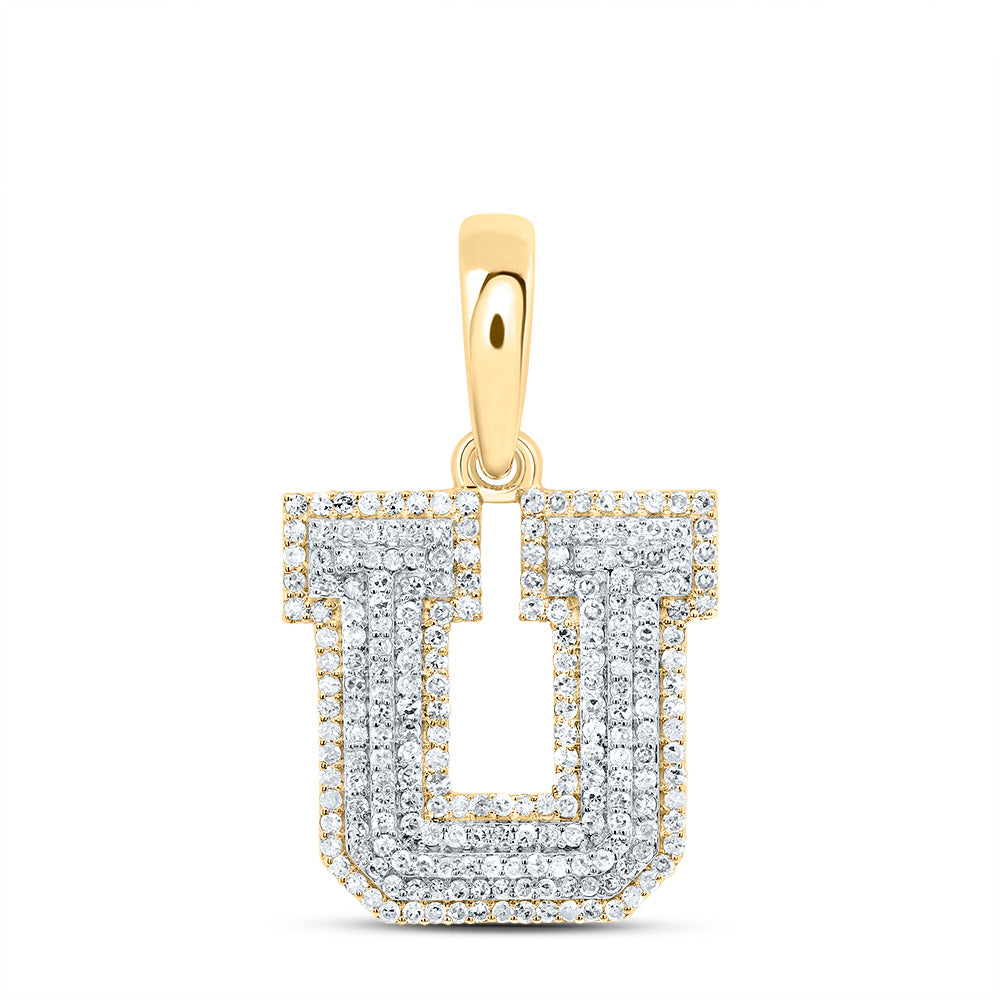 3/4CTW-DIA P1 GIFT INITIAL "U" PENDANT Daisy Joyeria