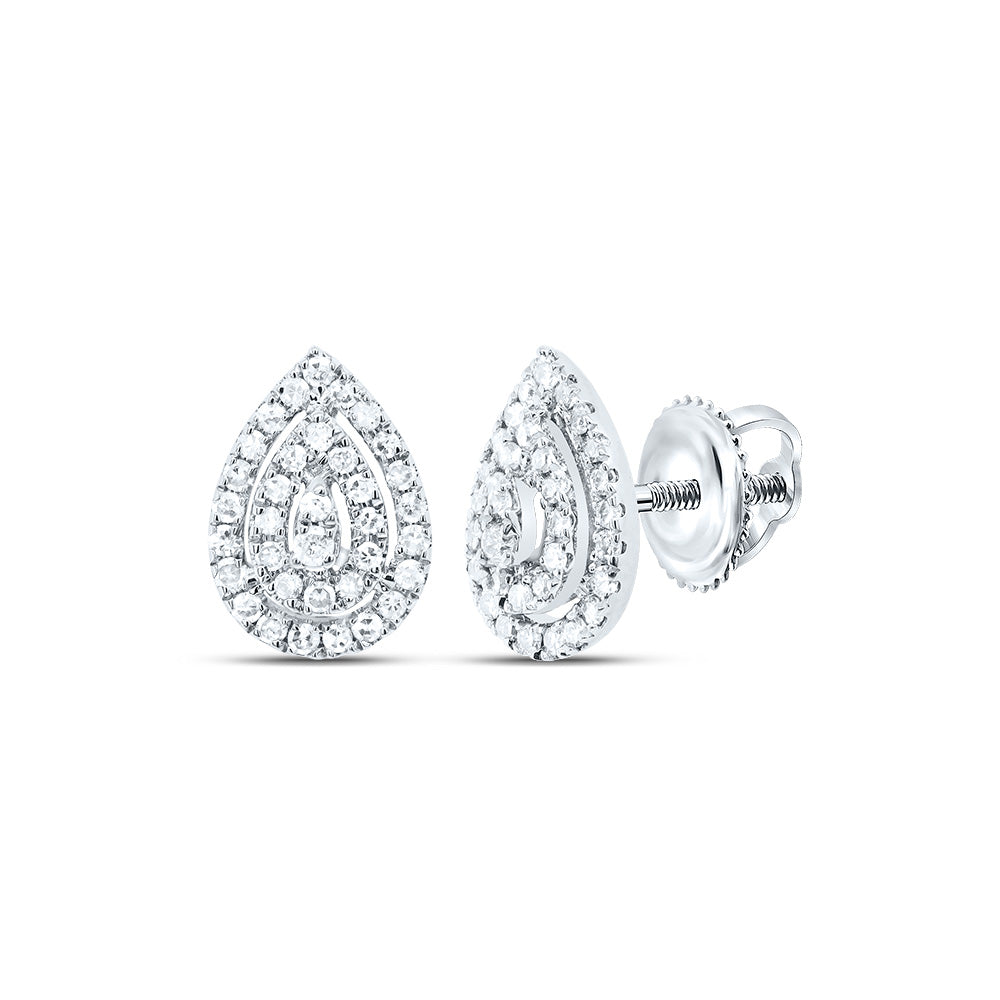 1/5CTW-DIA NK GIFT PEAR  STUD EARRING Daisy Joyeria