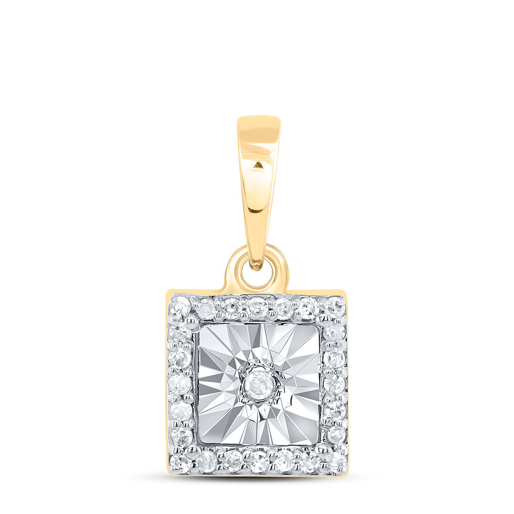 1/12CTW-NAT DIA P1 GIFT SQUARE PENDANT Daisy Joyeria