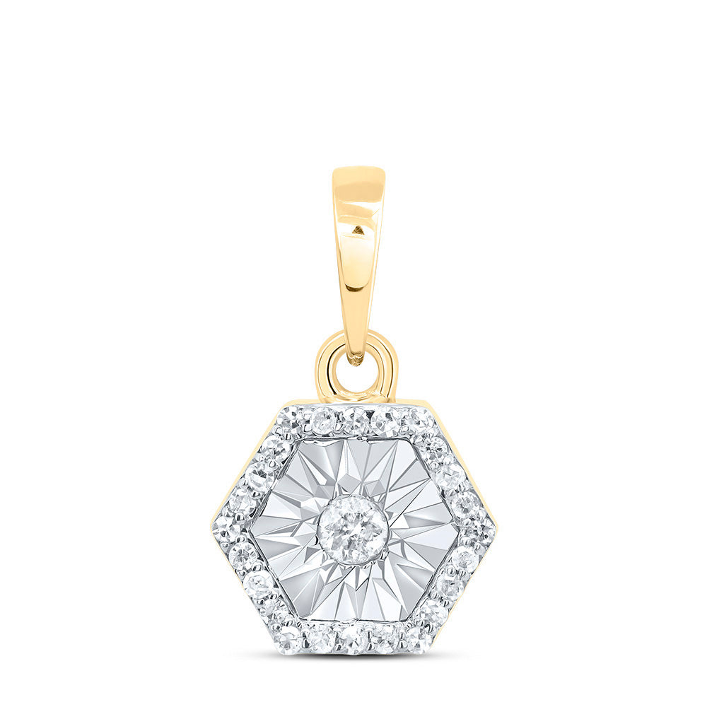 1/10CTW-DIA P1 GIFT HEXAGON PENDANT Daisy Joyeria