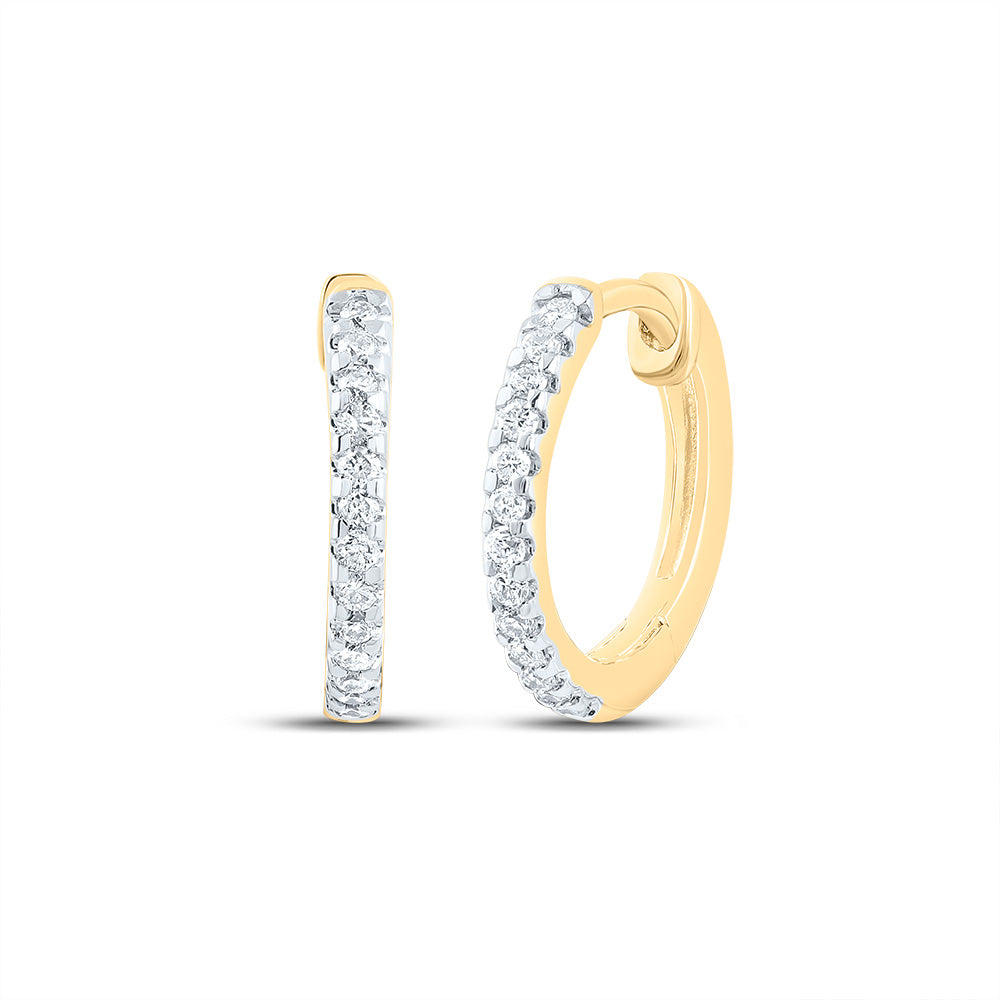 1/10CTW-NAT DIA ANA M ELITE FASHION HOOP EARRING Daisy Joyeria