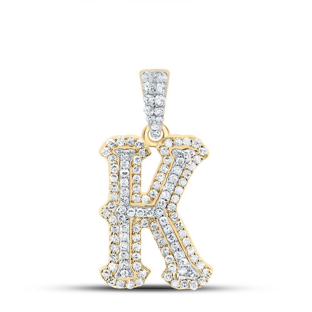 1/3CTW-NAT DIA NK FASHION INITIAL "K" PENDANT Daisy Joyeria
