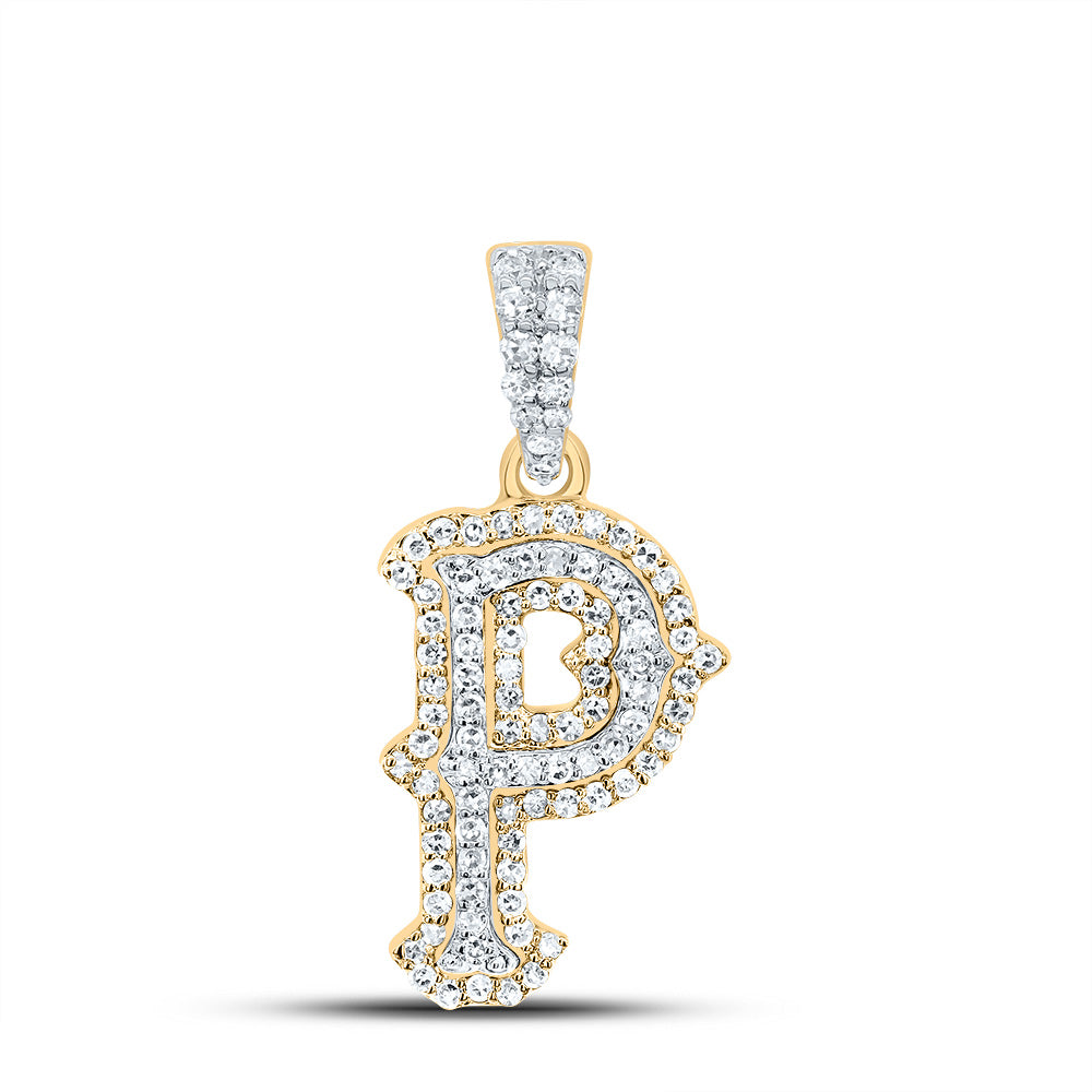 1/3CTW-NAT DIA NK FASHION INITIAL "P" PENDANT Daisy Joyeria