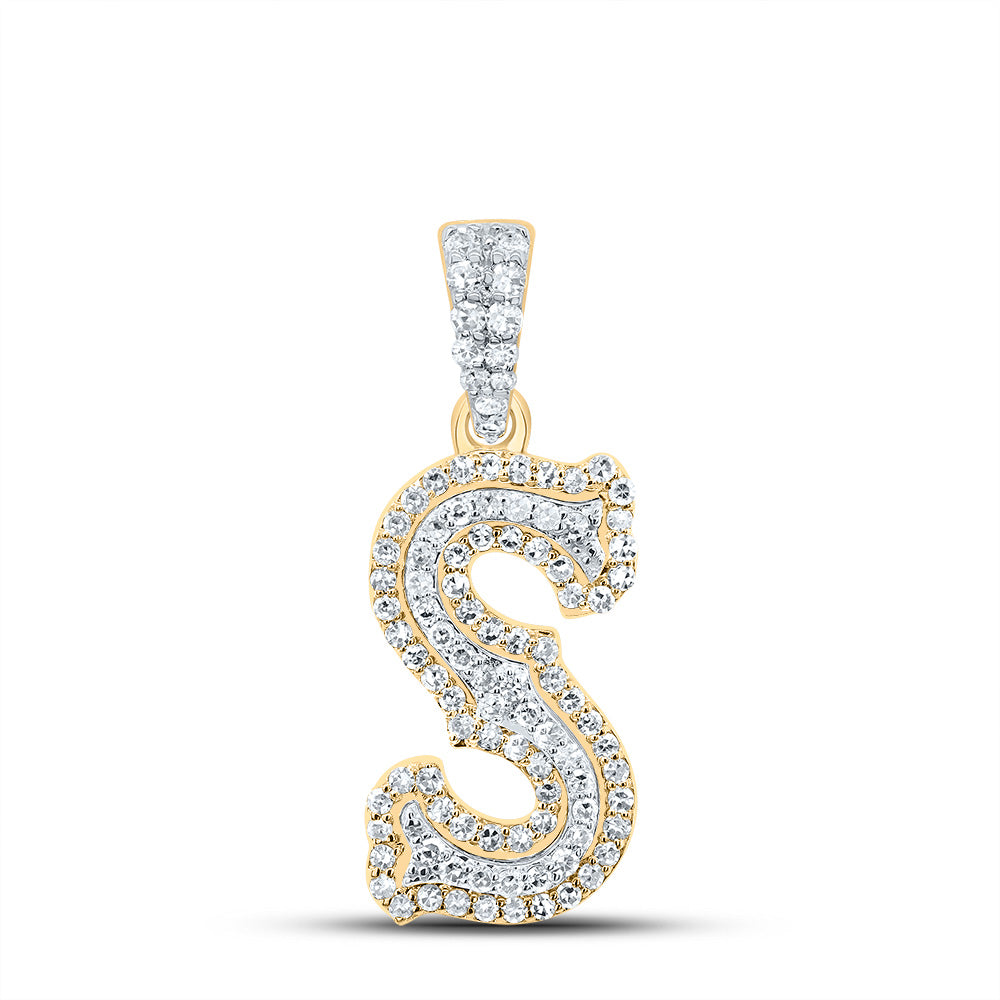 1/3CTW-NAT DIA NK FASHION INITIAL "S" PENDANT Daisy Joyeria