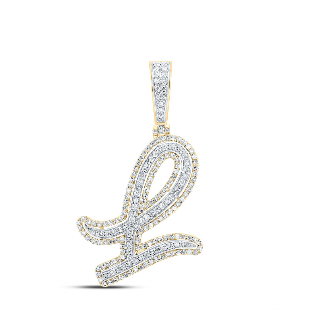 7/8CTW-DIA NK FASHION INITIAL "L" PENDANT Daisy Joyeria