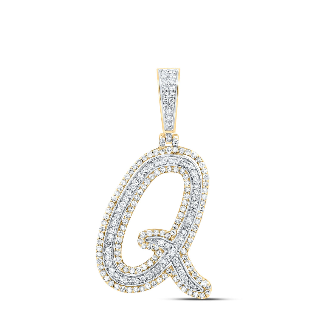3/4CTW-DIA NK FASHION INITIAL "Q" PENDANT Daisy Joyeria