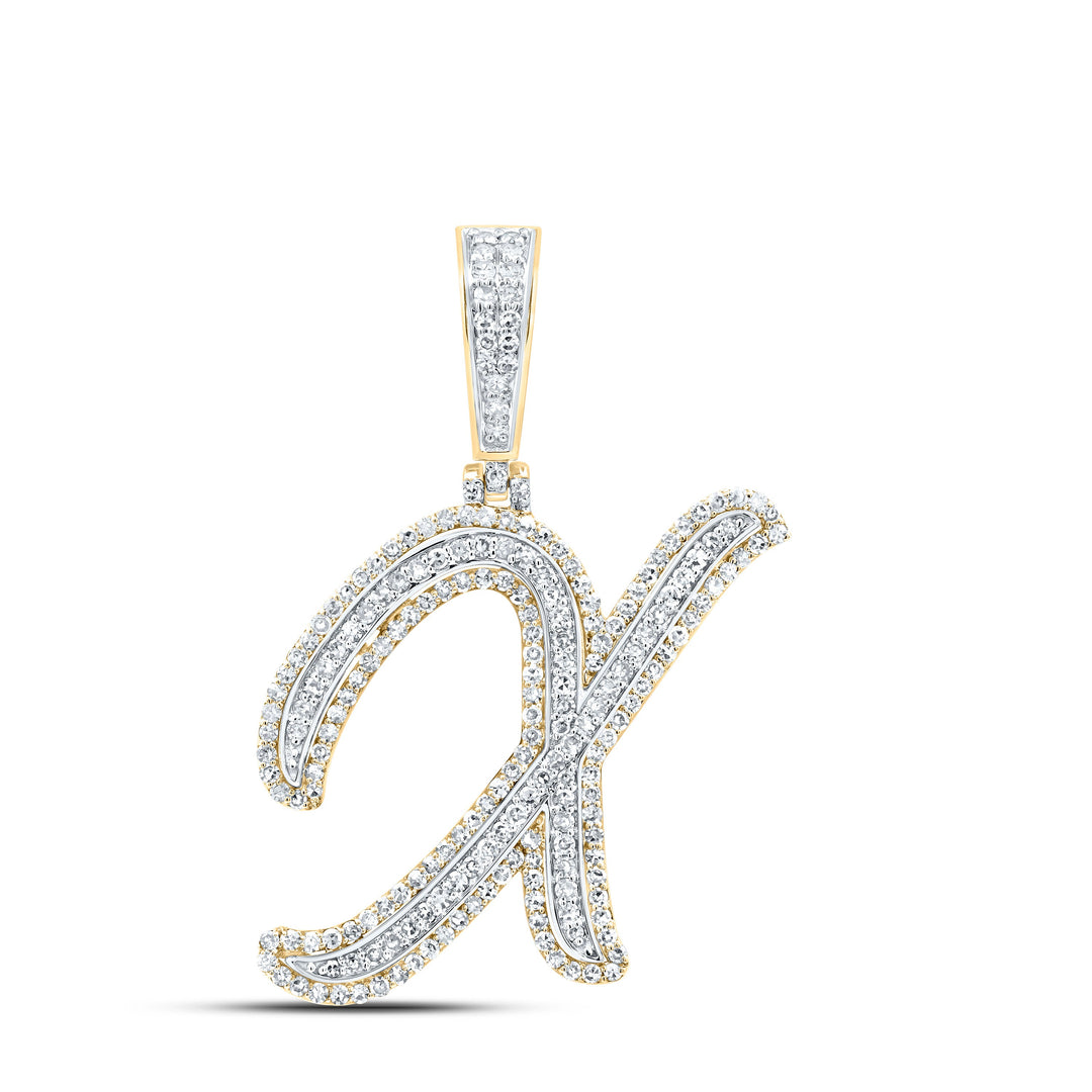 7/8CTW-DIA NK FASHION INITIAL "X" PENDANT Daisy Joyeria