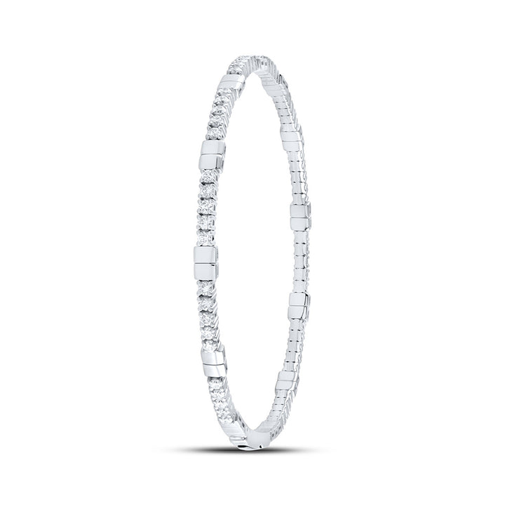 1 3/8CTW-DIA ANA M FASHION FLEXIBLE BANGLE (60X50MM) Daisy Joyeria