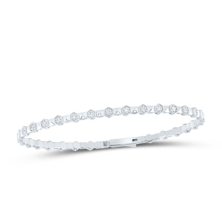 3/8CTW-DIA ANA M FASHION FLEXIBLE BANGLE (60X50MM) Daisy Joyeria