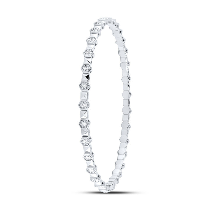 3/8CTW-DIA ANA M FASHION FLEXIBLE BANGLE (60X50MM) Daisy Joyeria