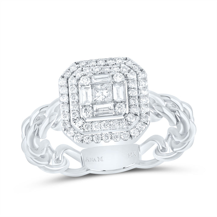 1/2CTW-DIA ANA M OCTAGON FASHION RING 7 Daisy Joyeria