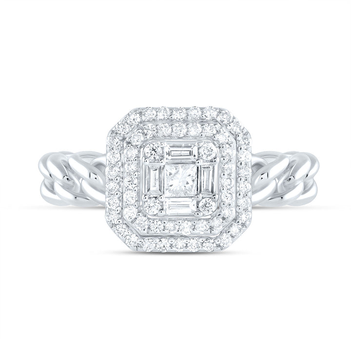 1/2CTW-DIA ANA M OCTAGON FASHION RING 7 Daisy Joyeria