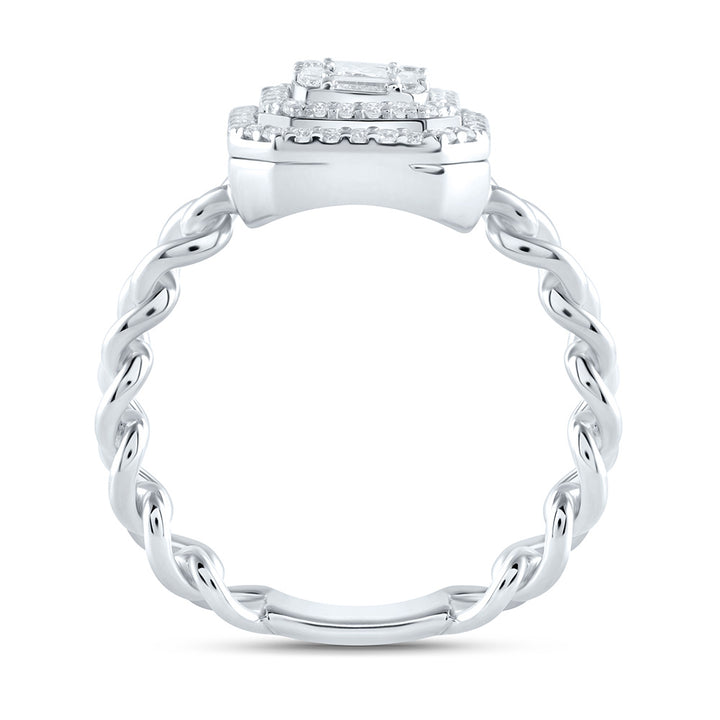 1/2CTW-DIA ANA M OCTAGON FASHION RING 7 Daisy Joyeria