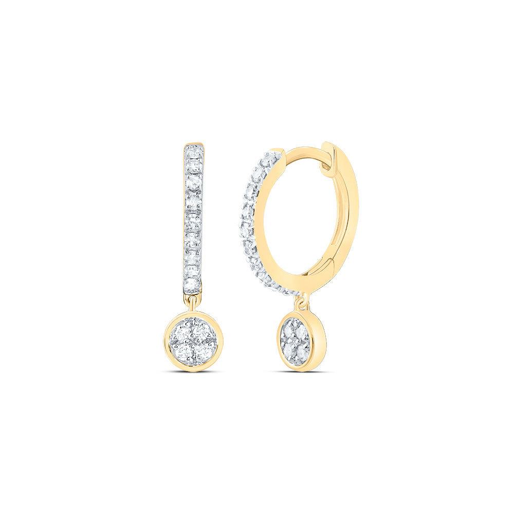 1/6CTW-DIA NK GIFT ROUND DANGLING EARRING Daisy Joyeria