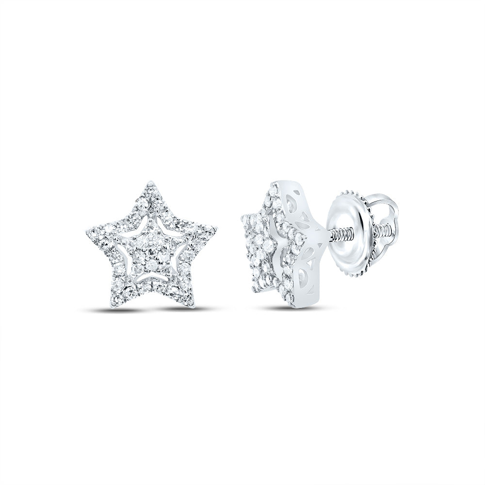 1/4CTW-DIA NK FASHION STAR STUD EARRING Daisy Joyeria