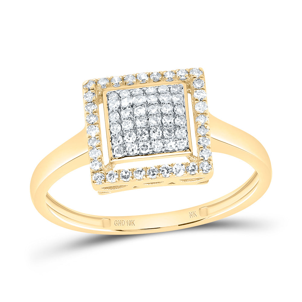 1/4CTW-DIA NK FASHION SQUARE RING 7 Daisy Joyeria