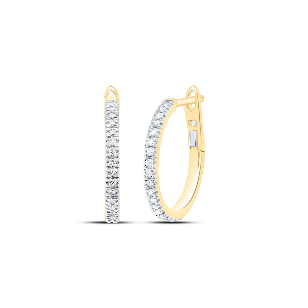 1/10CTW-NAT DIA NK FASHION HOOP EARRING Daisy Joyeria