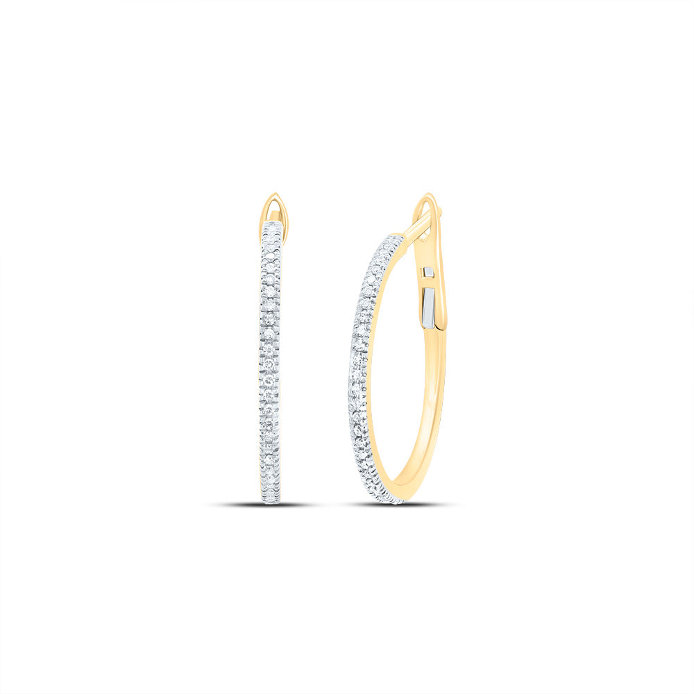 1/6CTW-DIA NK FASHION HOOP EARRING Daisy Joyeria