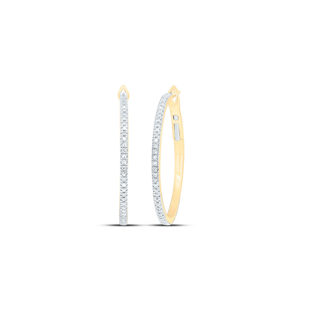 1/5CTW-DIA NK FASHION HOOP EARRING Daisy Joyeria